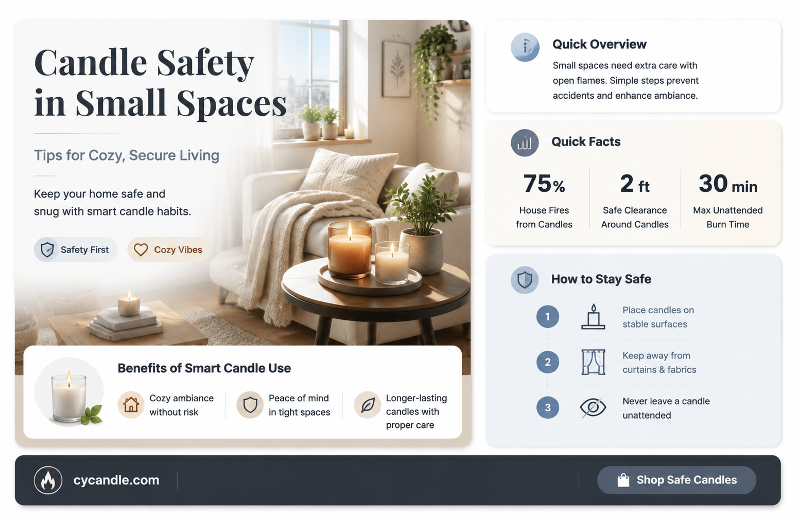 are candles safe for small space