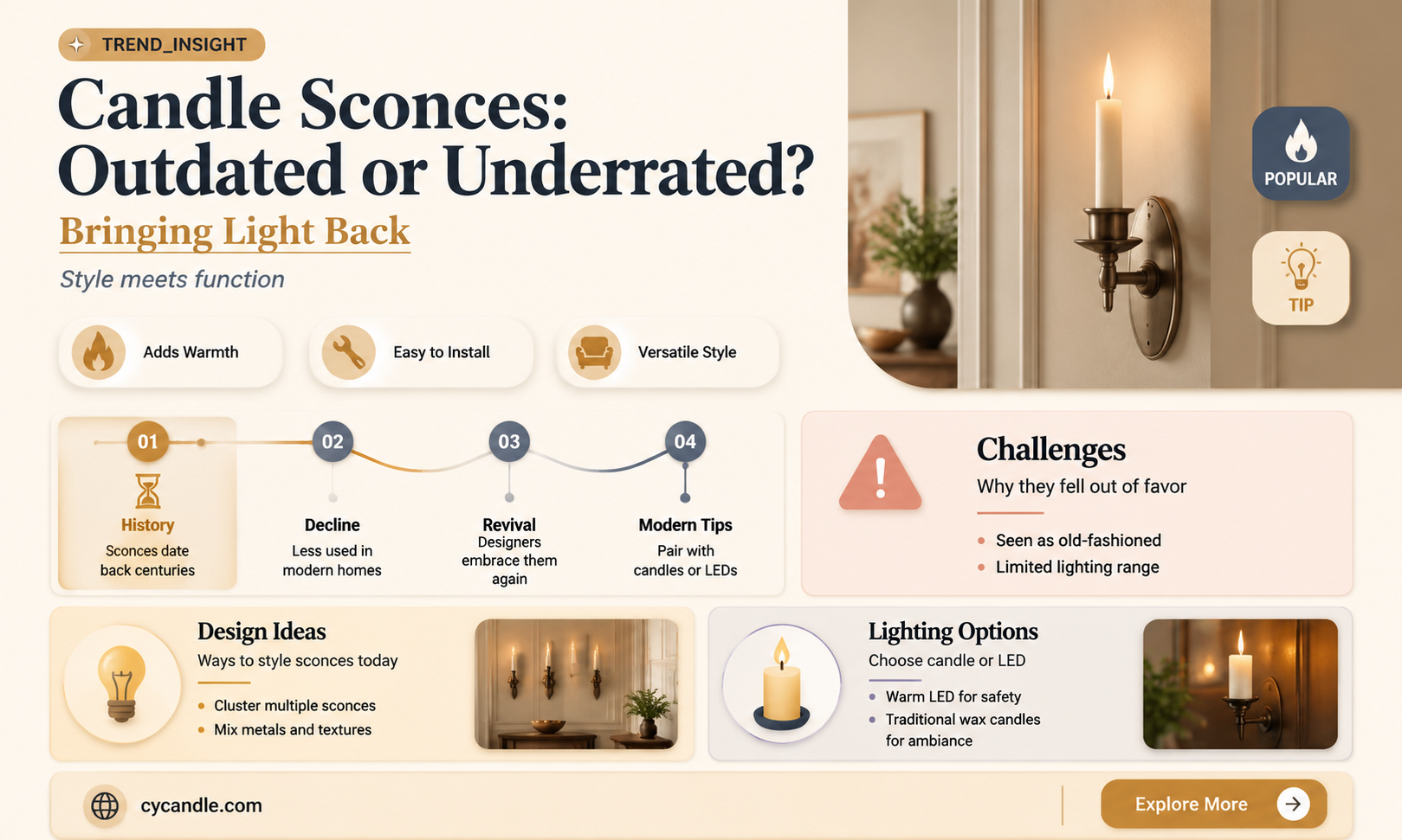are candle sconces out of style