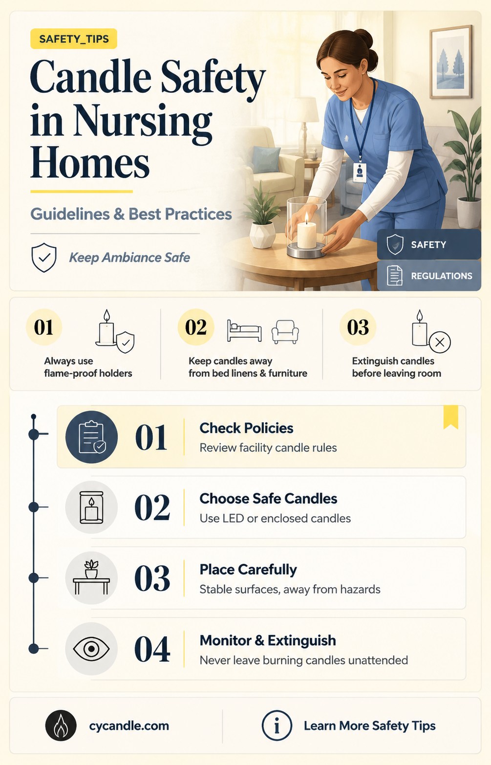 are candles permitted in nursing homes