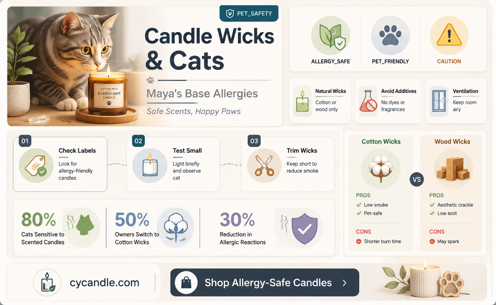 are cats allergic to maya base candle