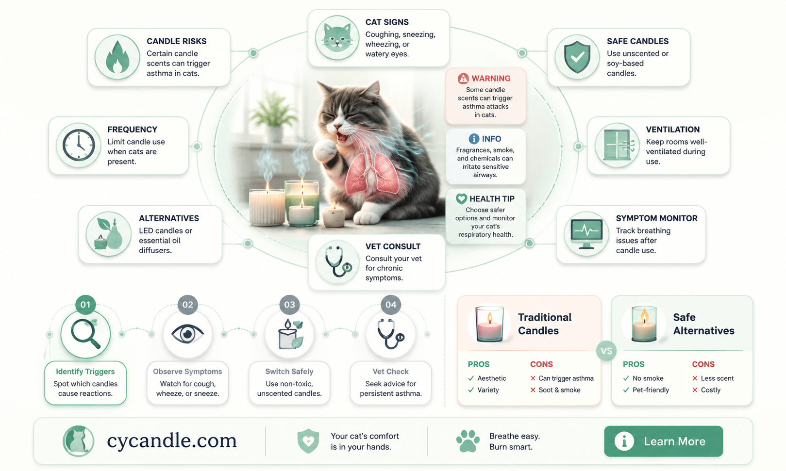 are candles bad for cats with asthma