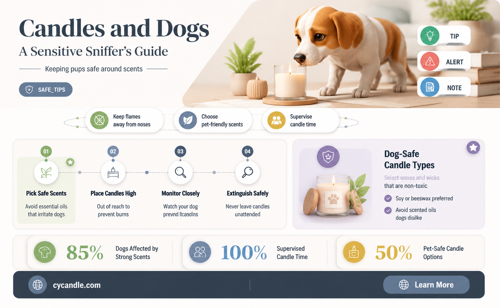 are dogs sensitive to candles