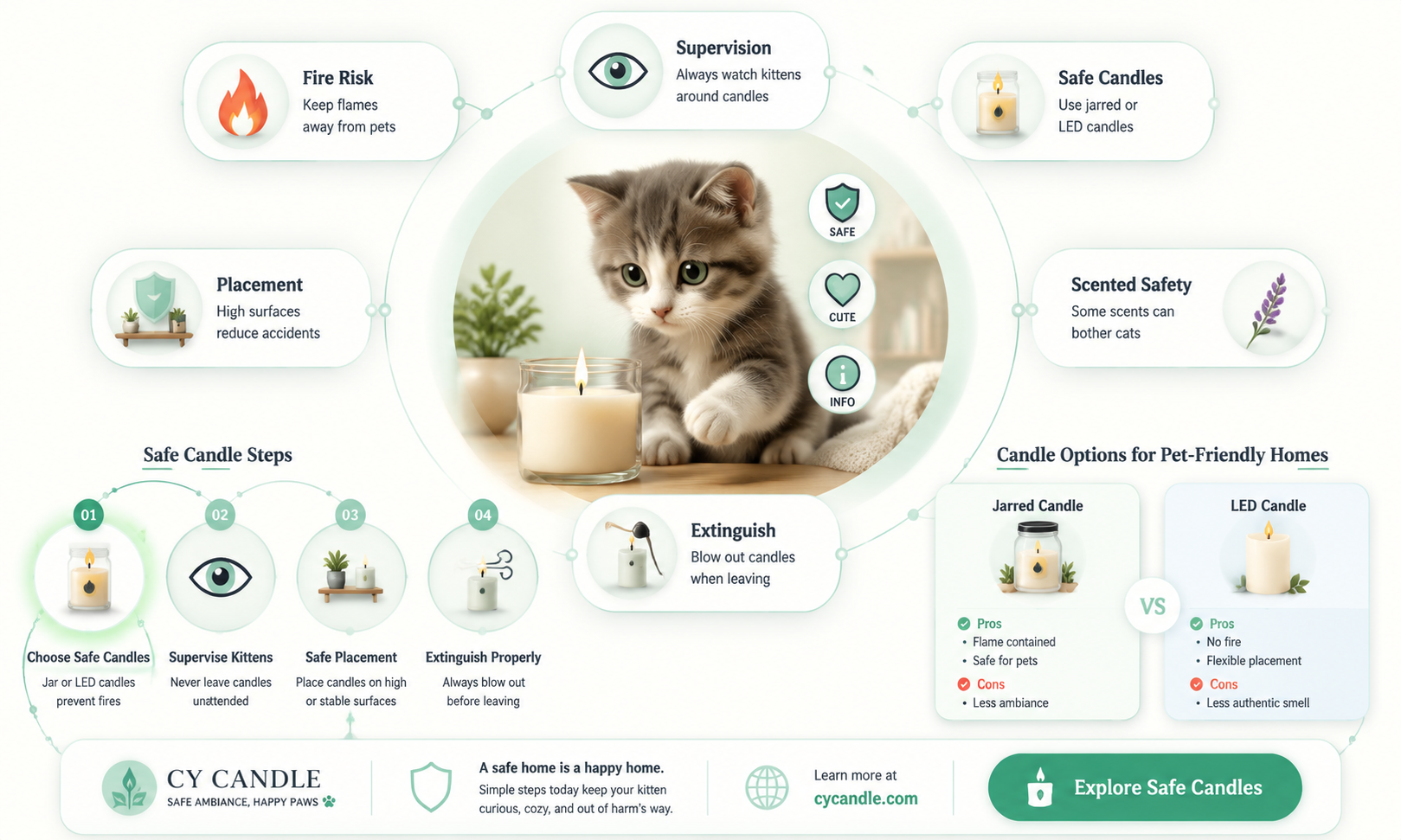 are candles bad for kittens