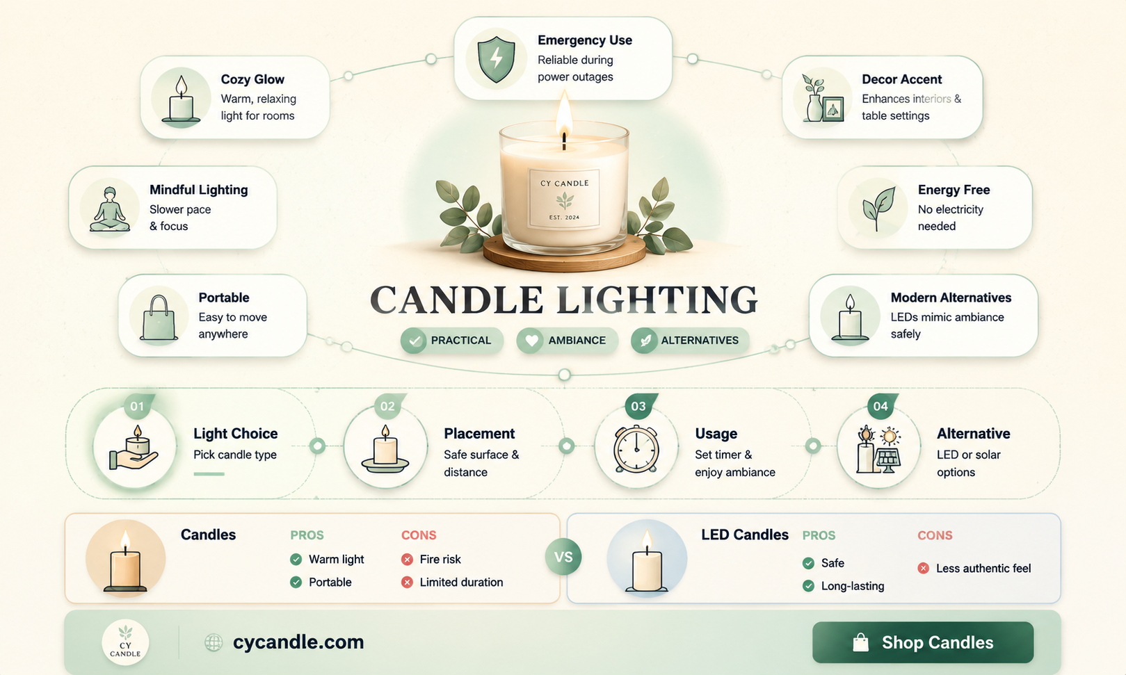 are candles a good light source