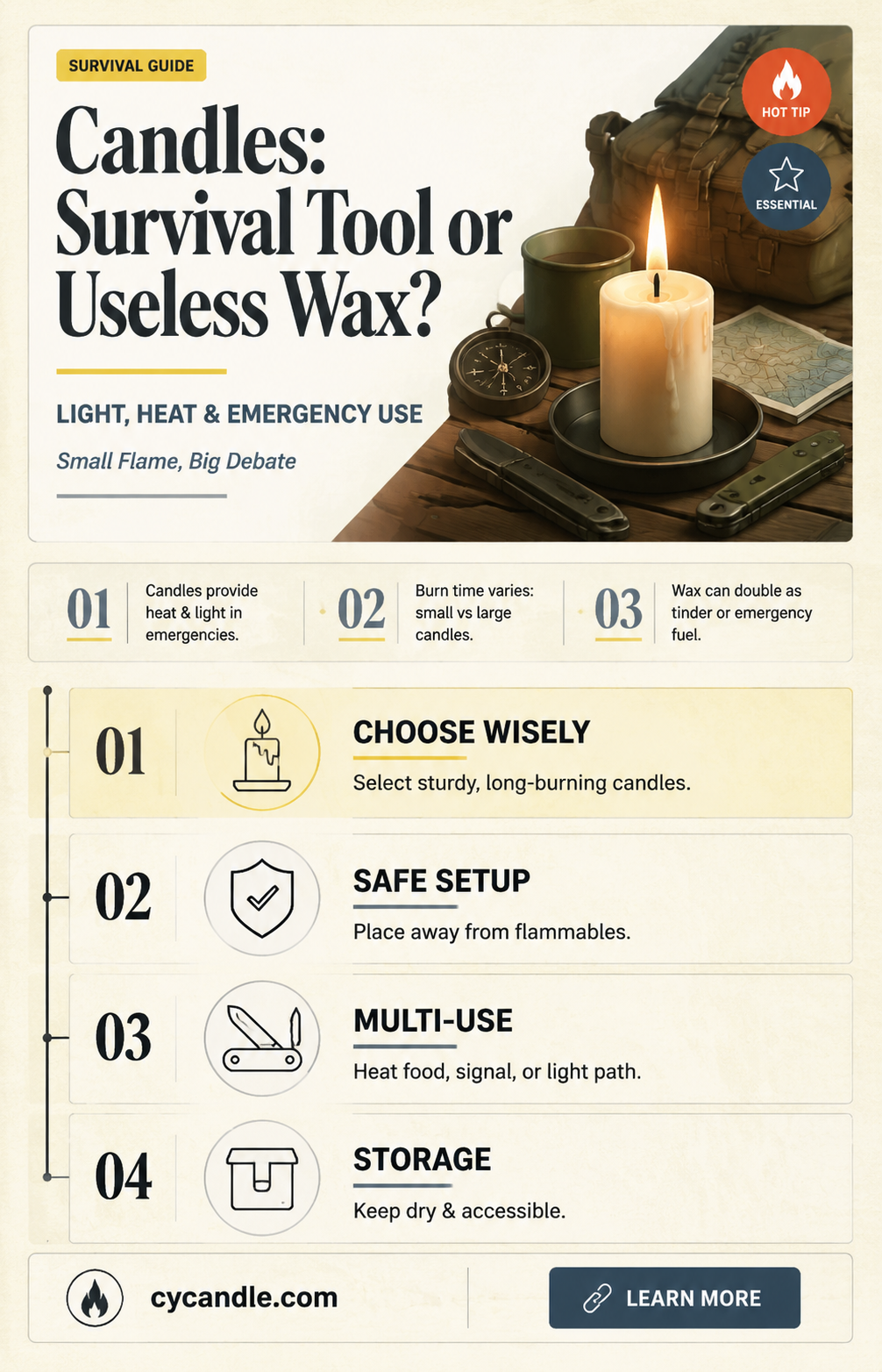 are candles good for survival