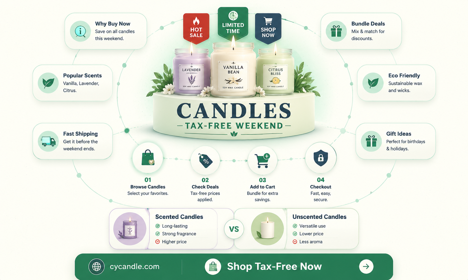 are candles tax free weekend