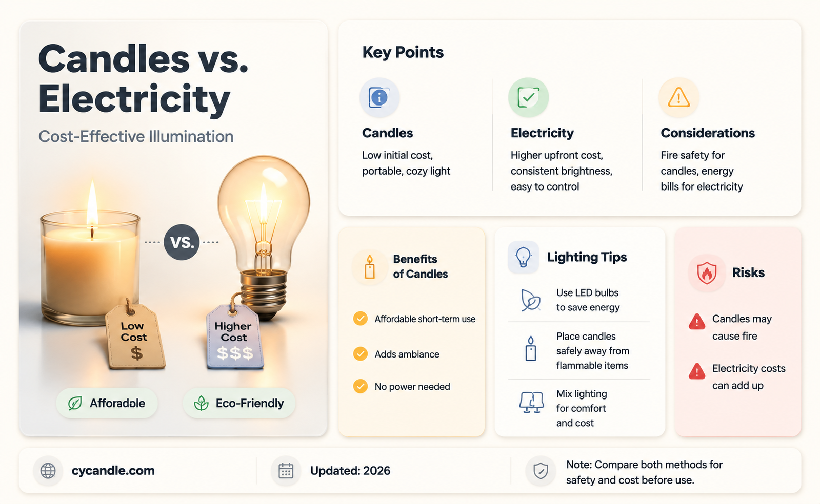 are candles cheaper than electricity