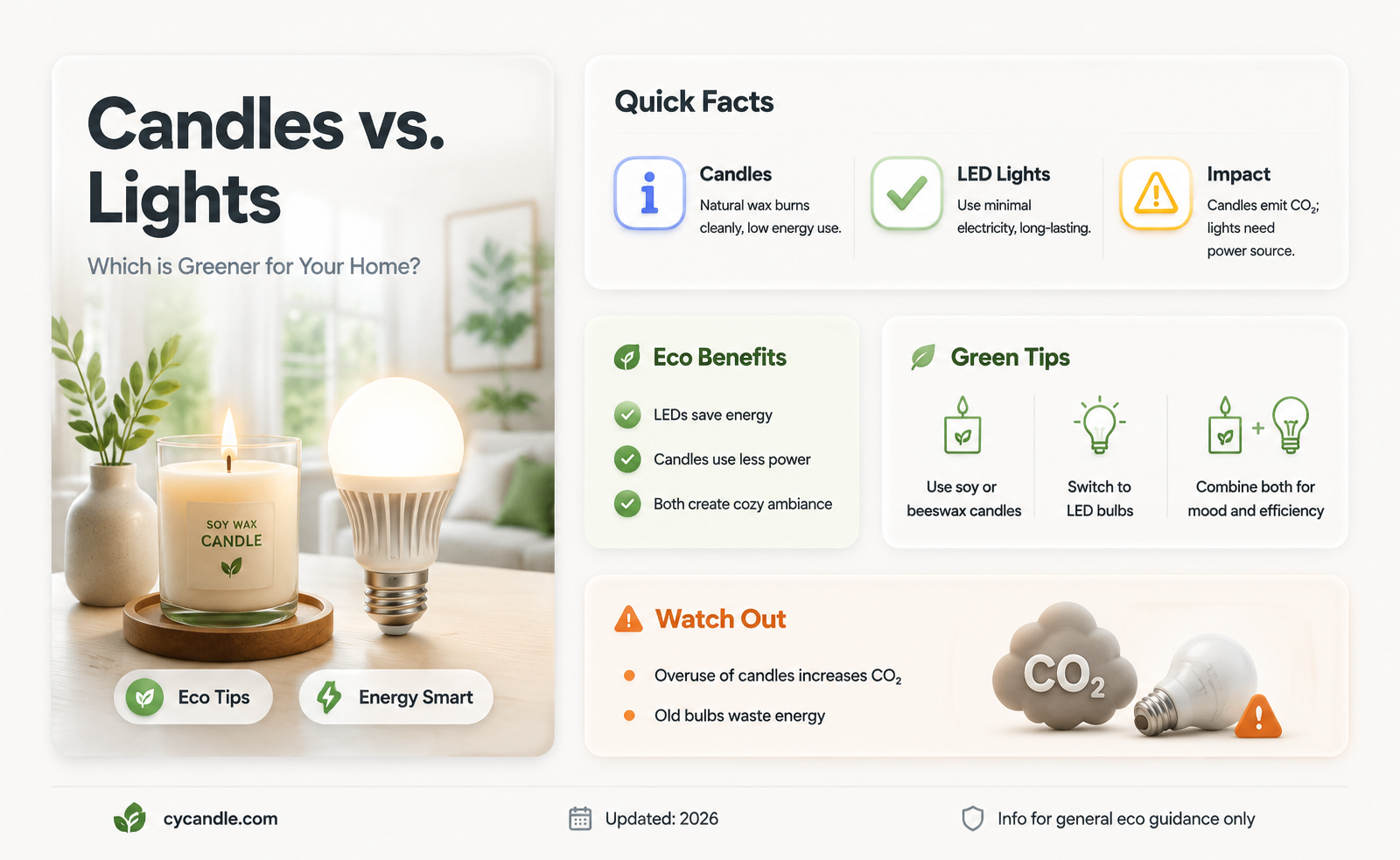 are candles more environmentally friendly than lights