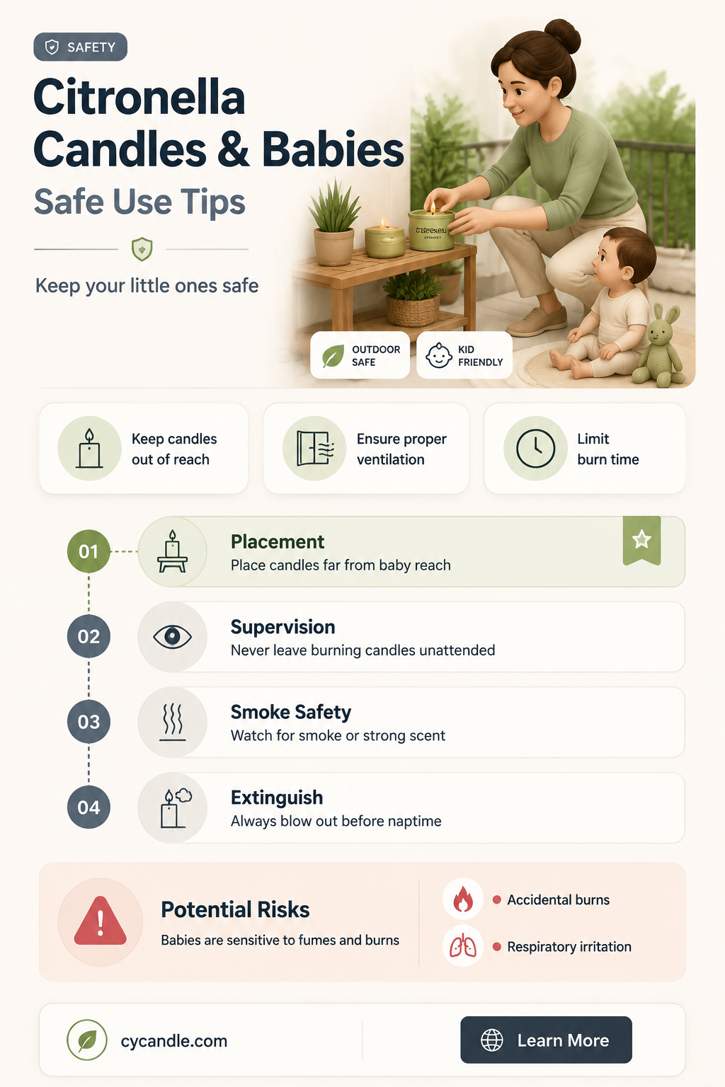 are citronella candles safe around babies