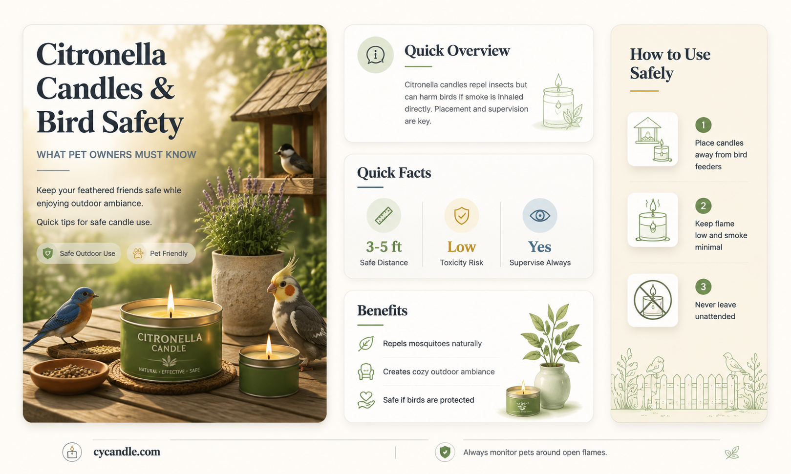 are citronella candles safe for birds