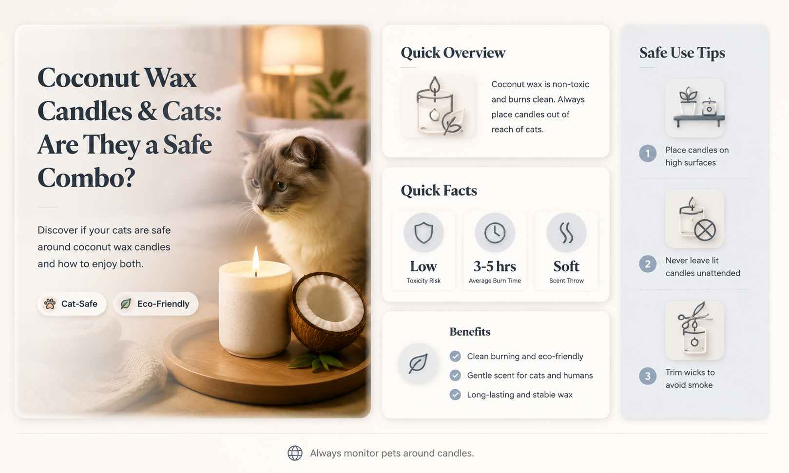 are coconut wax candles safe for cats