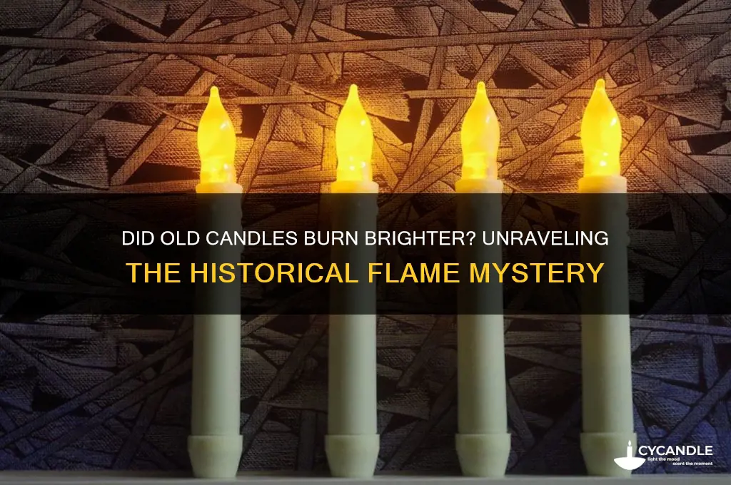did old candles burn higher