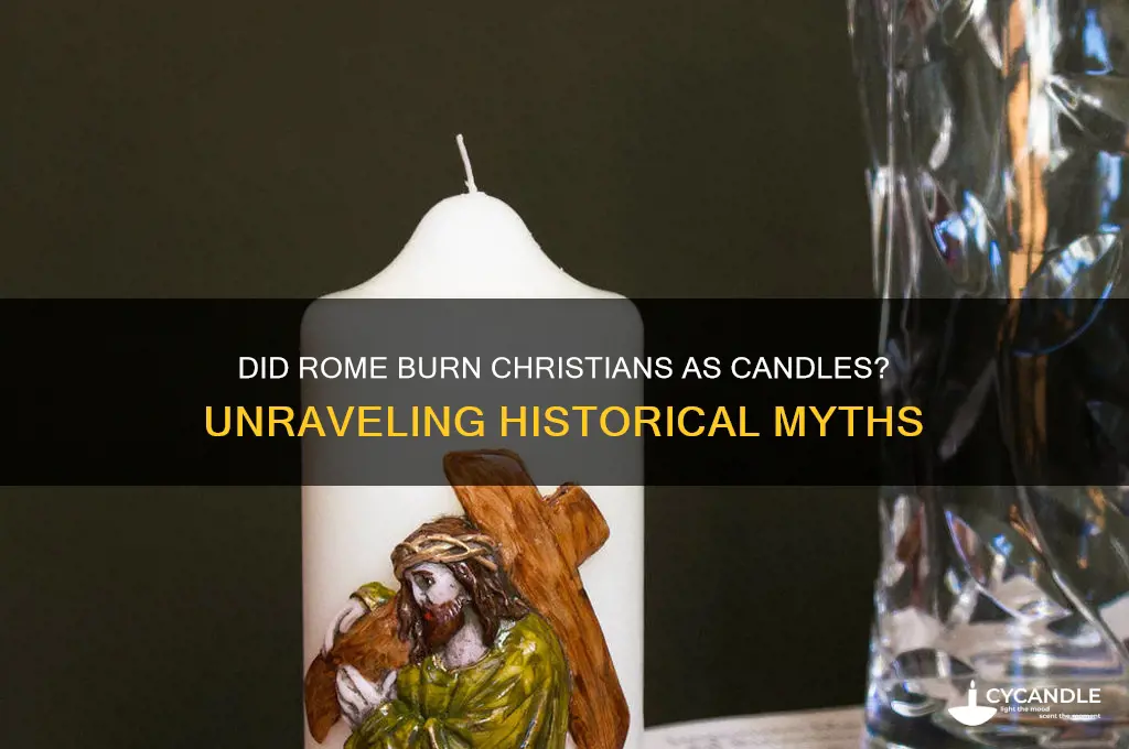 did rome burn christians as candles