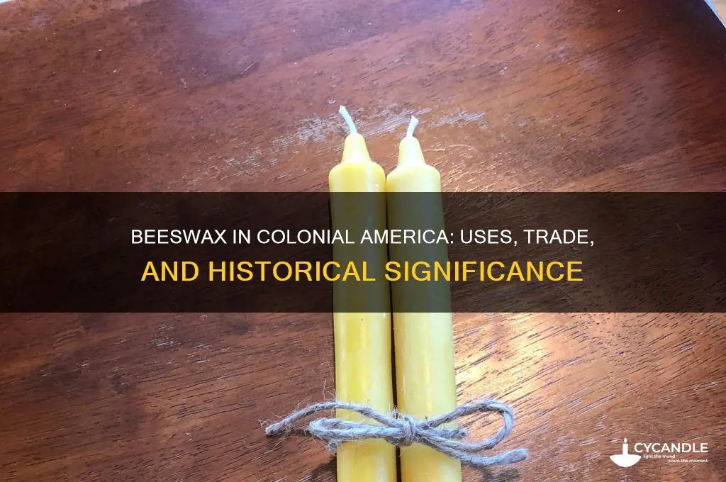 did they use beeswax in colonial america