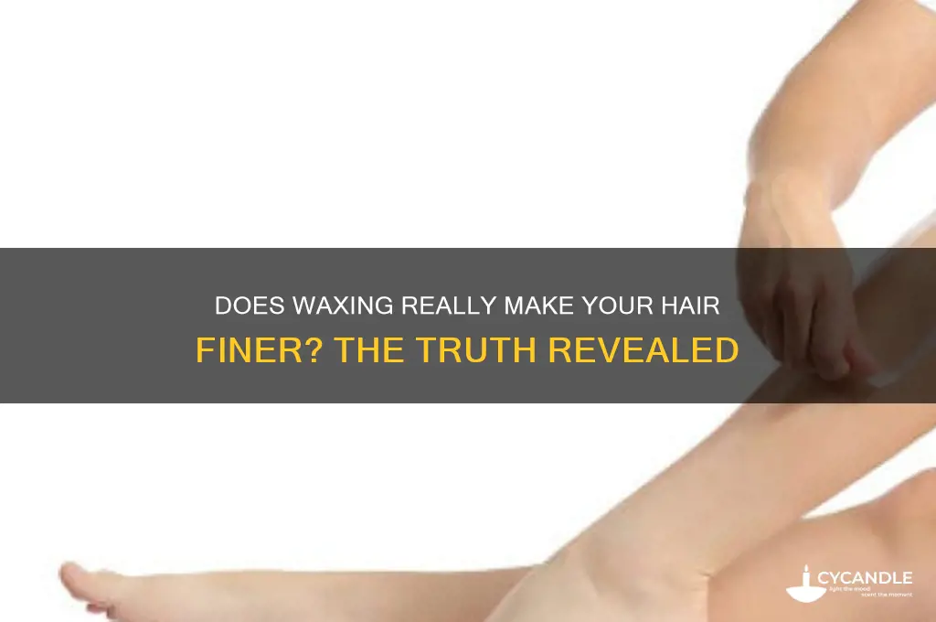 did waxing make your hair finer