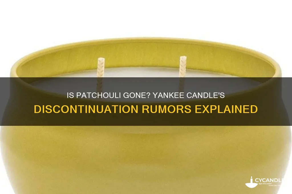 did yankee candle discontinued patchouli
