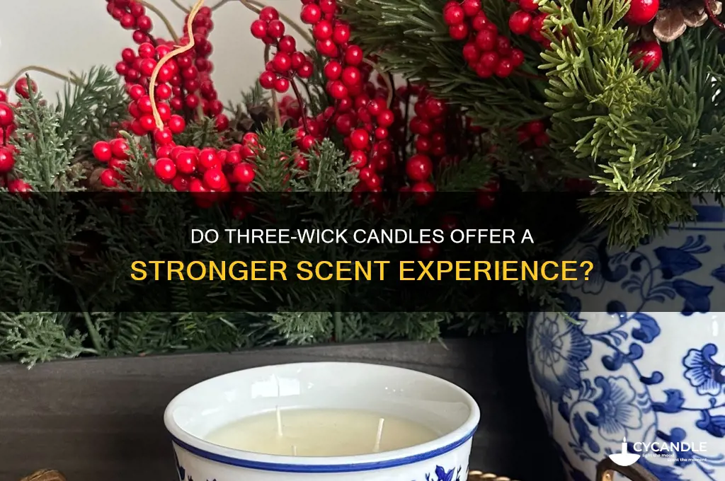 do 3 wick candles smell stronger
