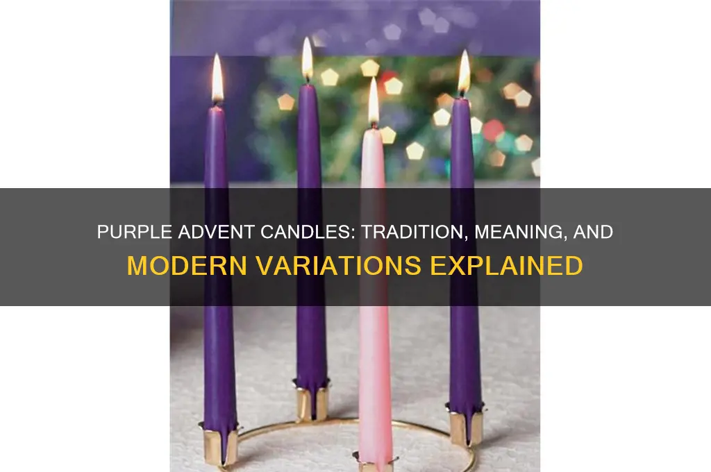 do advent candles have to be purple