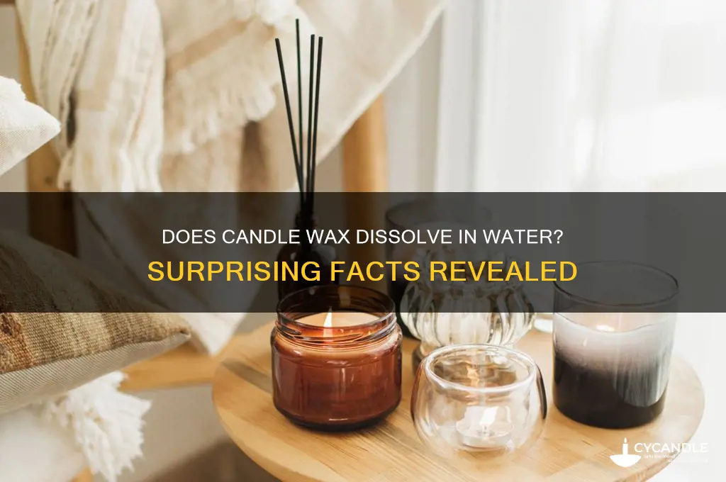 do candle wax dissolved in water