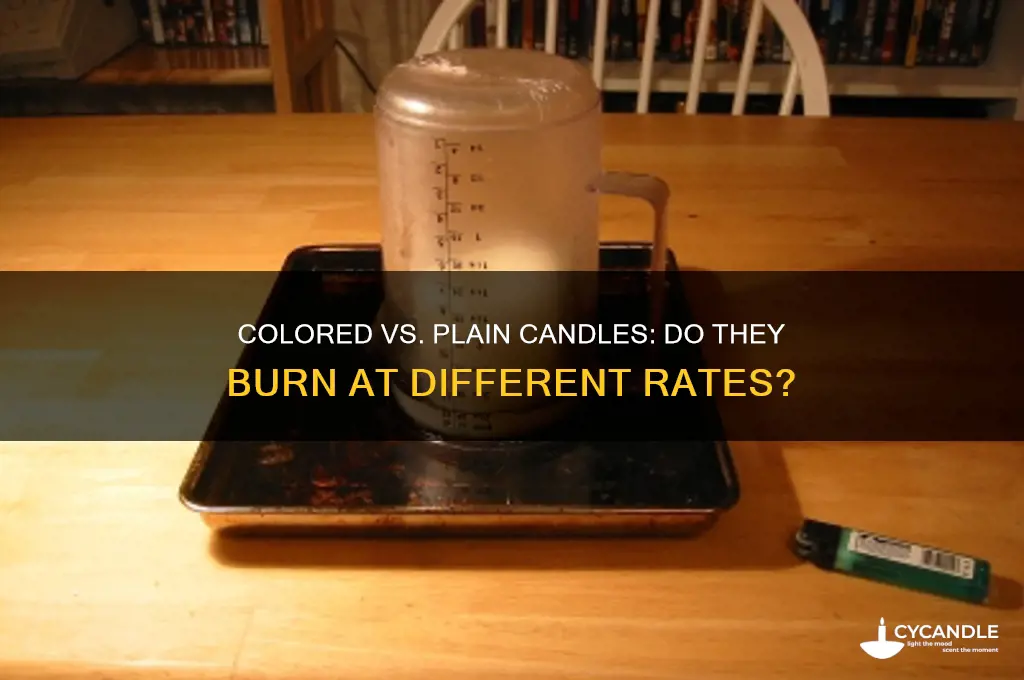 do candles burn at a different rate than colored candles