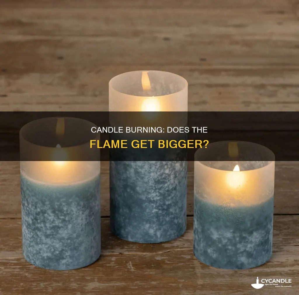 do candles have bigger fires towards the end