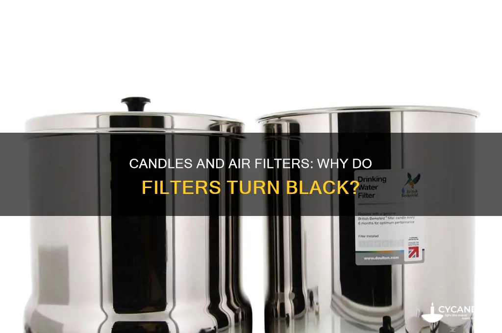 do candles make air filters black