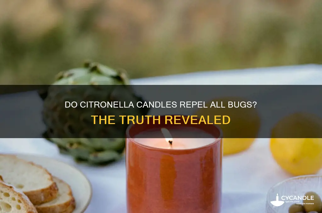 do citronella candles work for all bugs