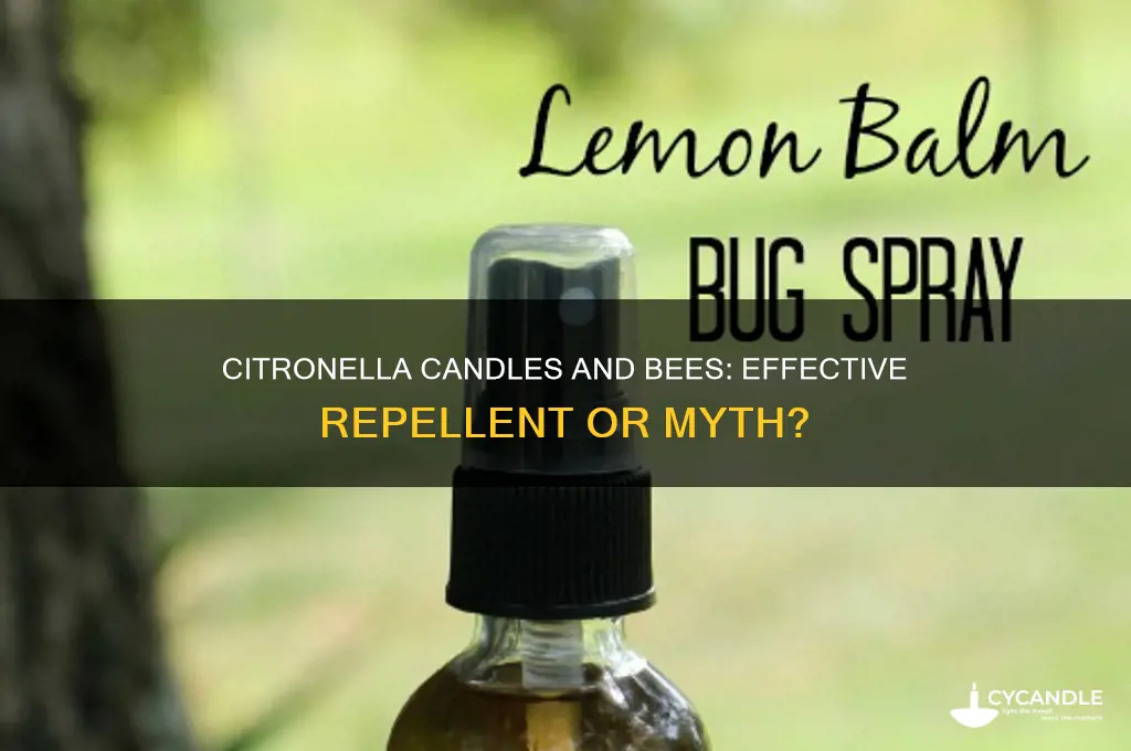 do citronella candles work for bees