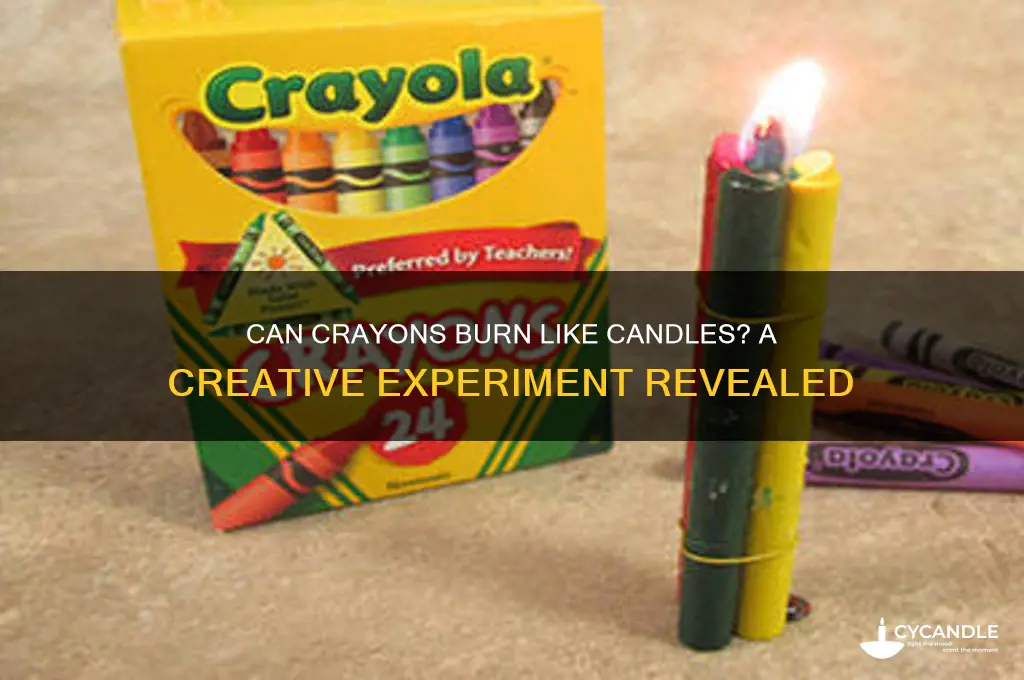 do crayons burn like a candle