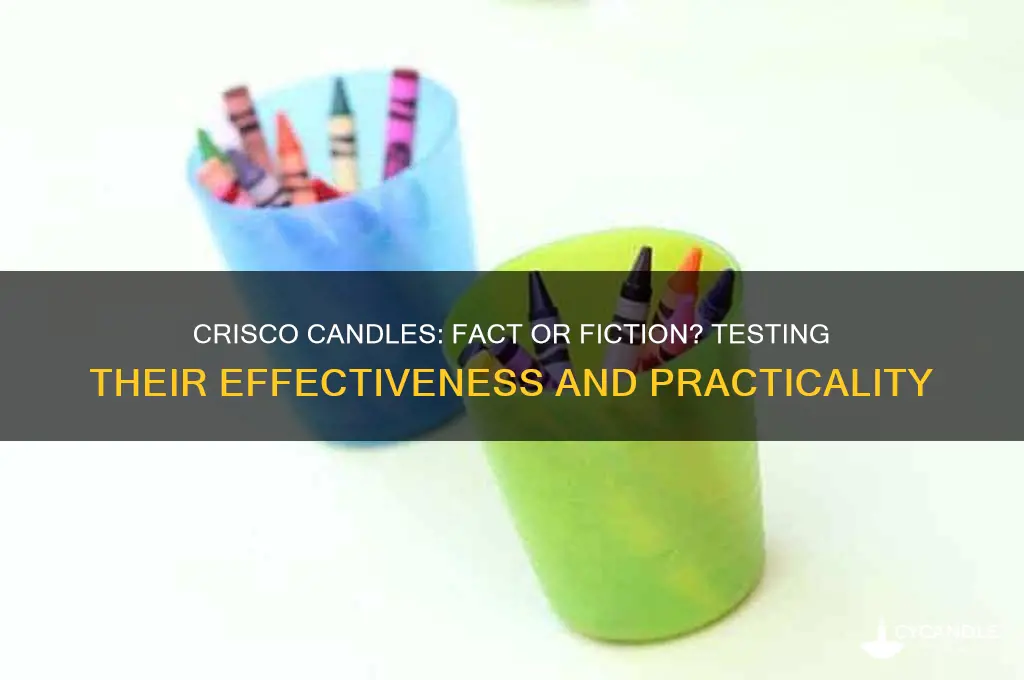 do crisco candles really work