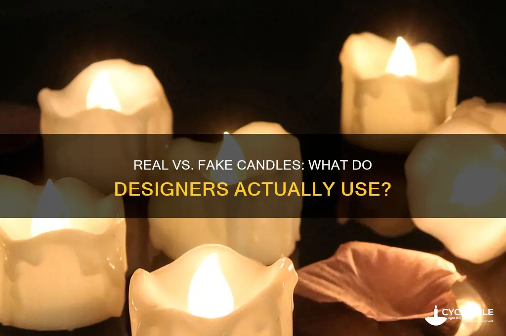 do designers use real candles or fake
