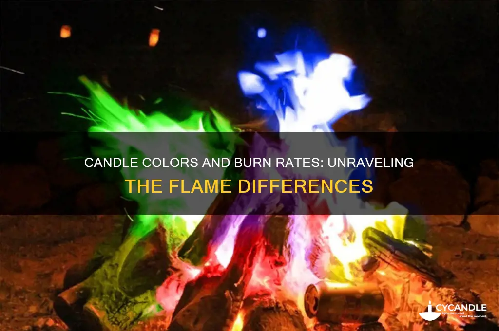 do different color candles burn differently