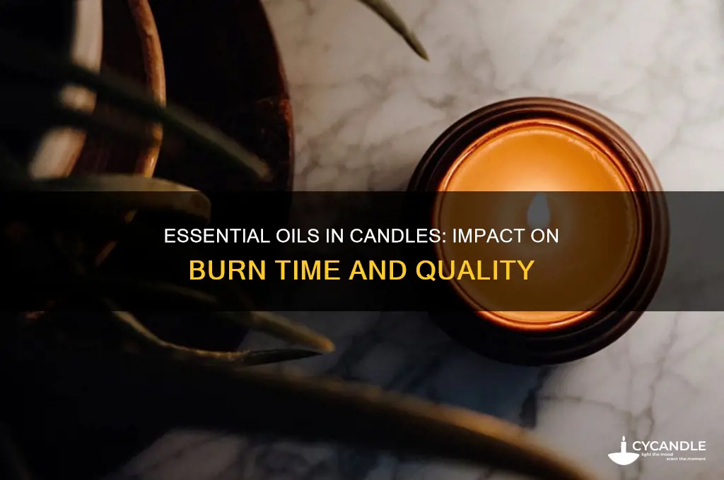 do essential oil effect candles burn