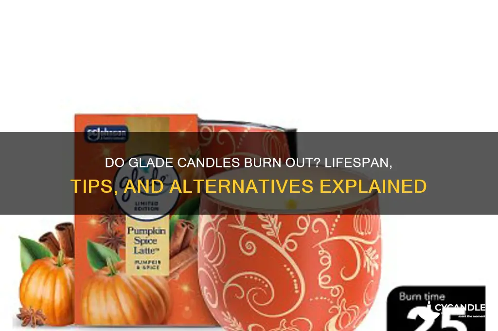 do glade candles burn out