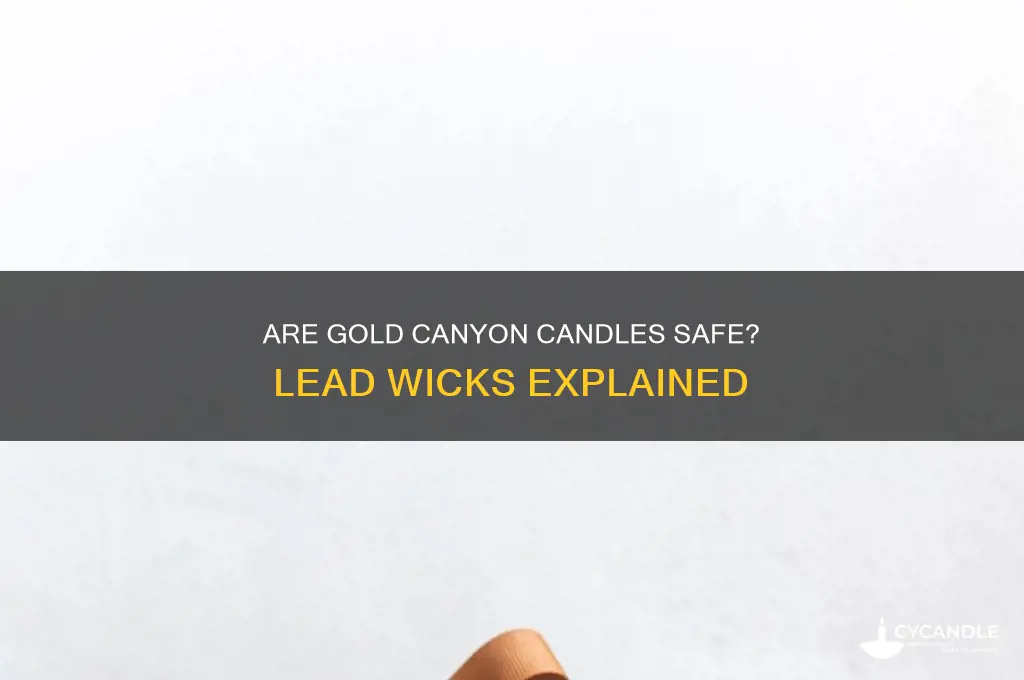 do gold canyon candles have lead wicks