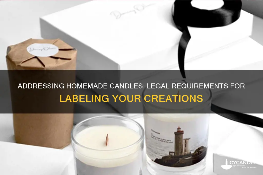 do have to put an address on my homemade candle