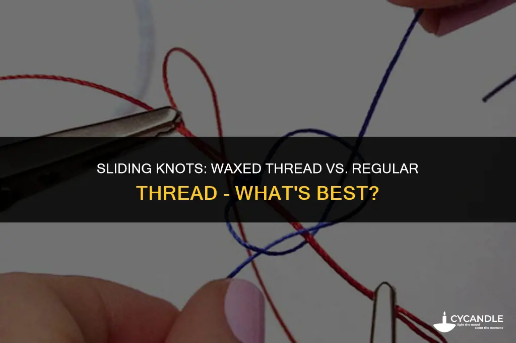 do i have to use waxed thread for sliding knot