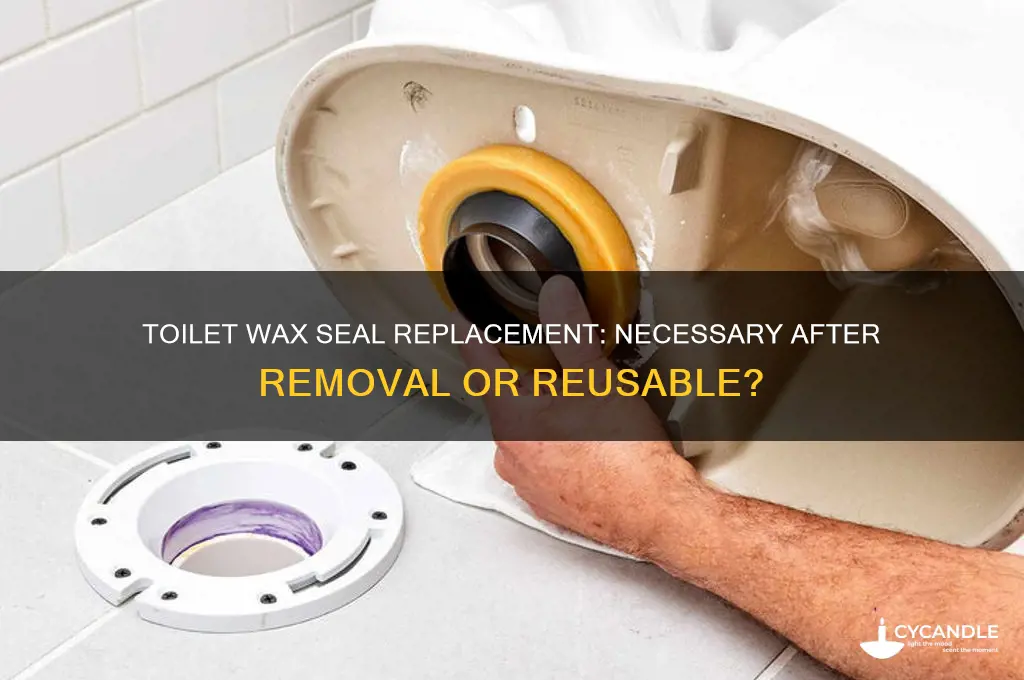 do i need a new wax seal after removing toilet
