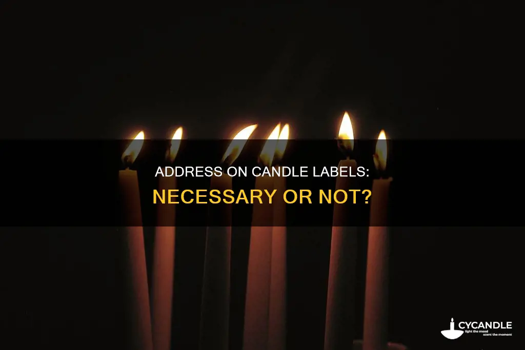 do i need my address on my candle label