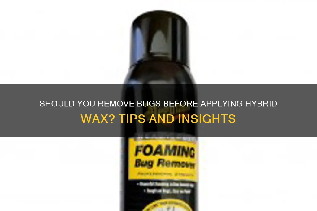 do i need to remove bugs before using hybrid wax