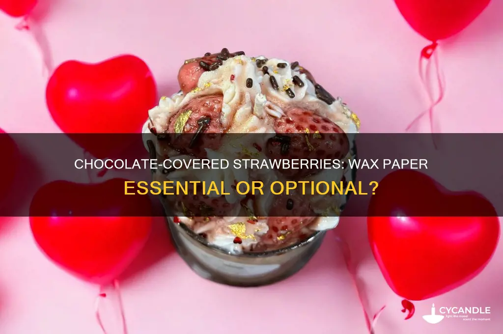 do i need wax paper to make chocolate covered strawberries