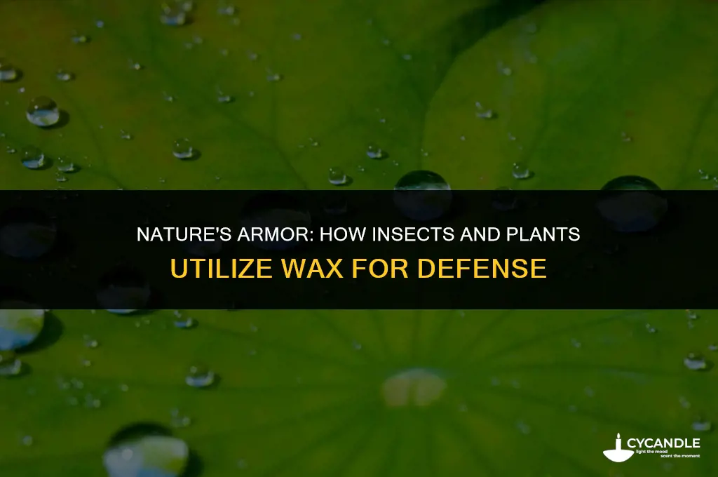 do insects and plants use wax for protection
