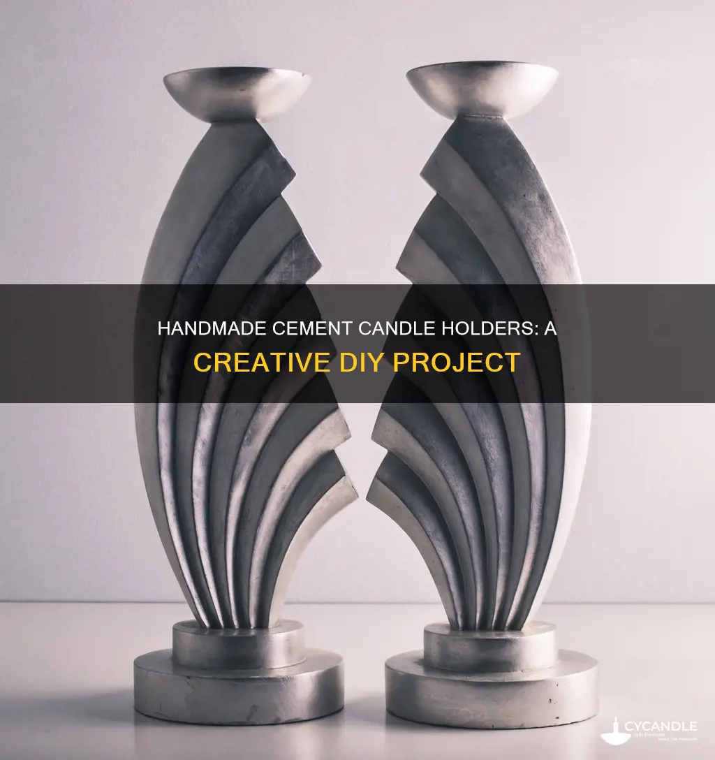 do it yourself cement candle holders