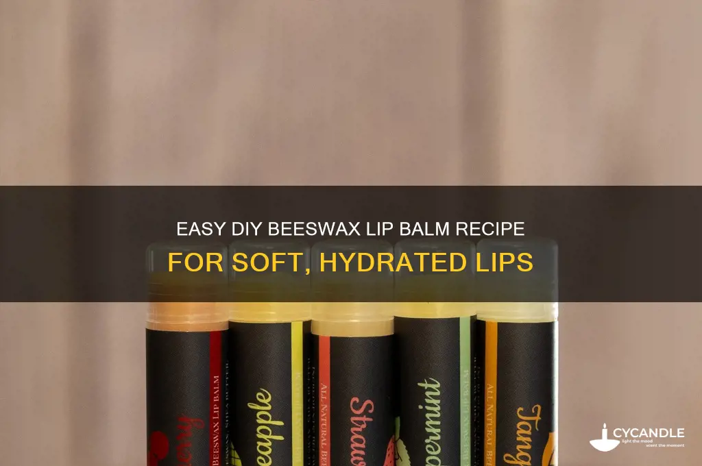 do it yourself lip balm beeswax