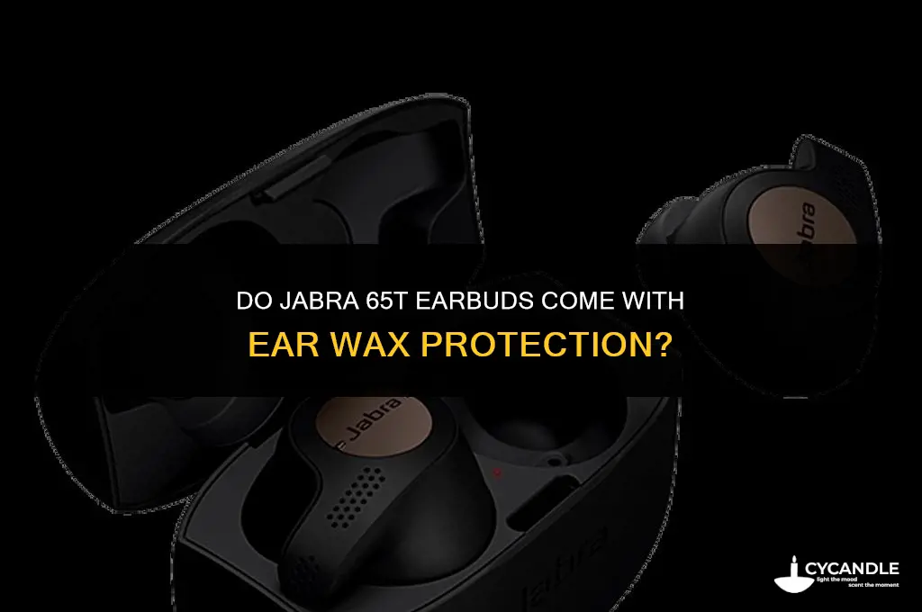 do jabra 65ts have an ear wax screen