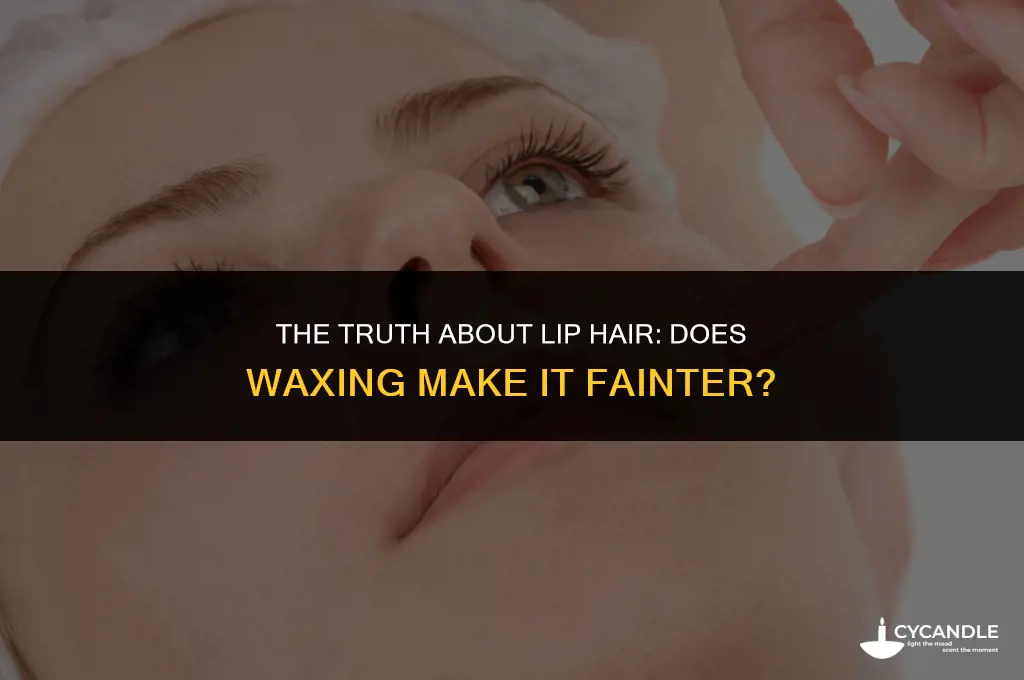 do lip hairs get faint as you wax more