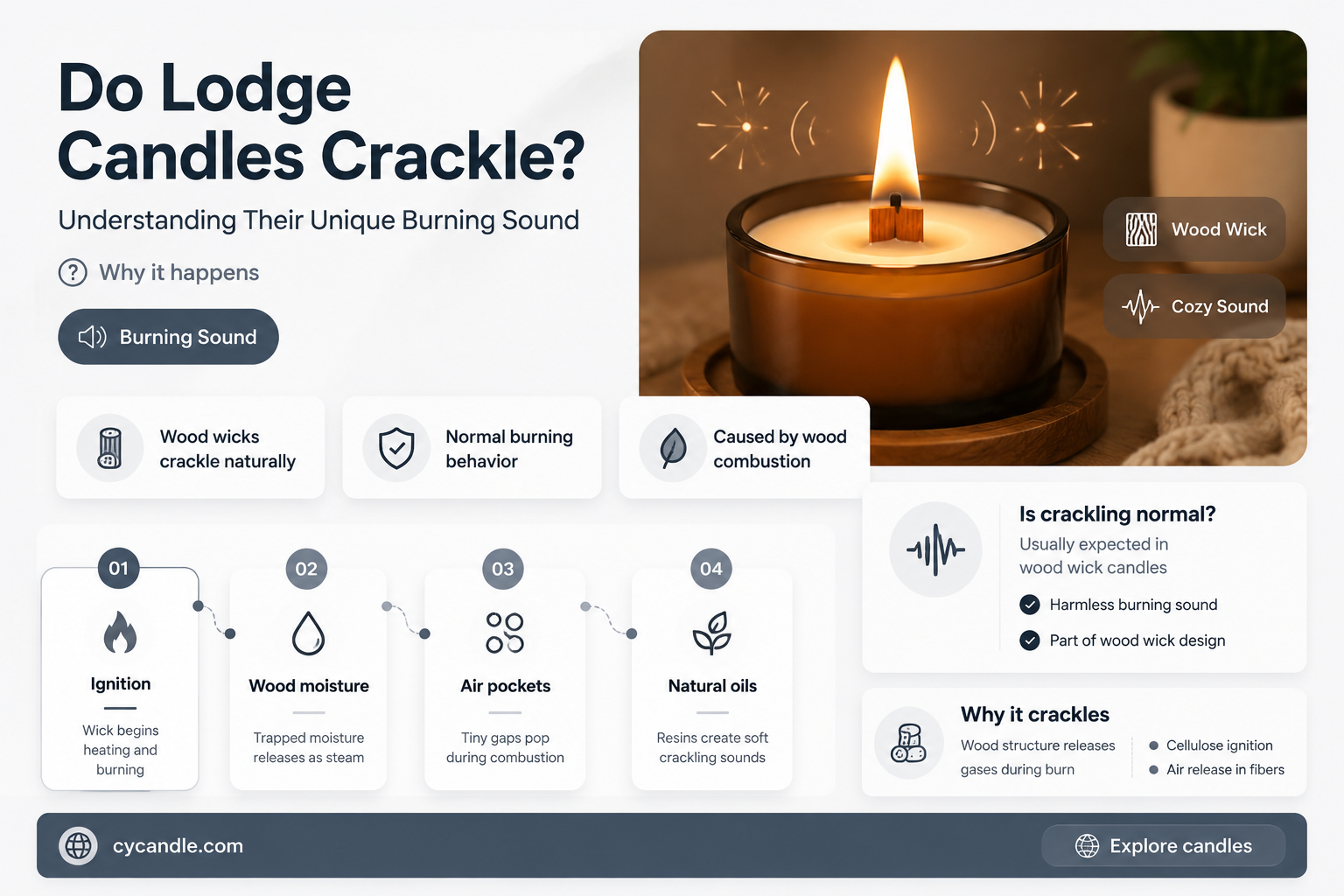 are lodge candles supposed to crackle when burning