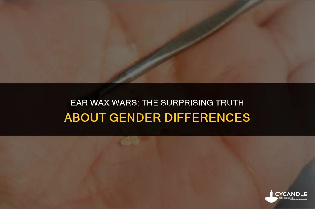 do men have more ear wax than women
