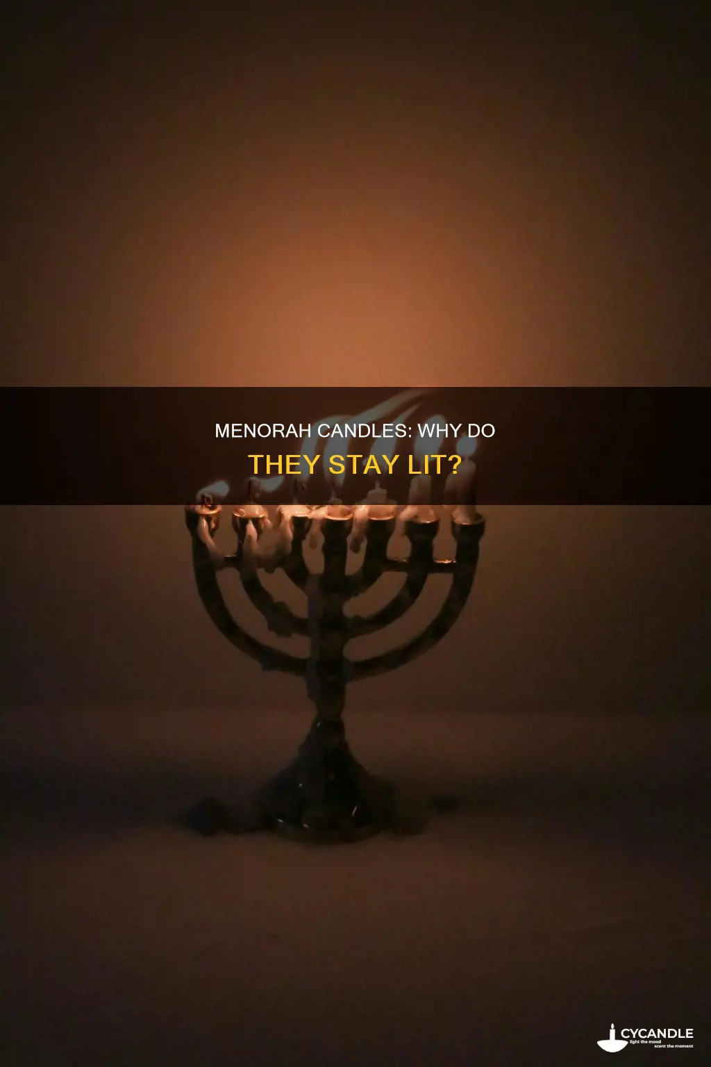 do menorah candles stay lit