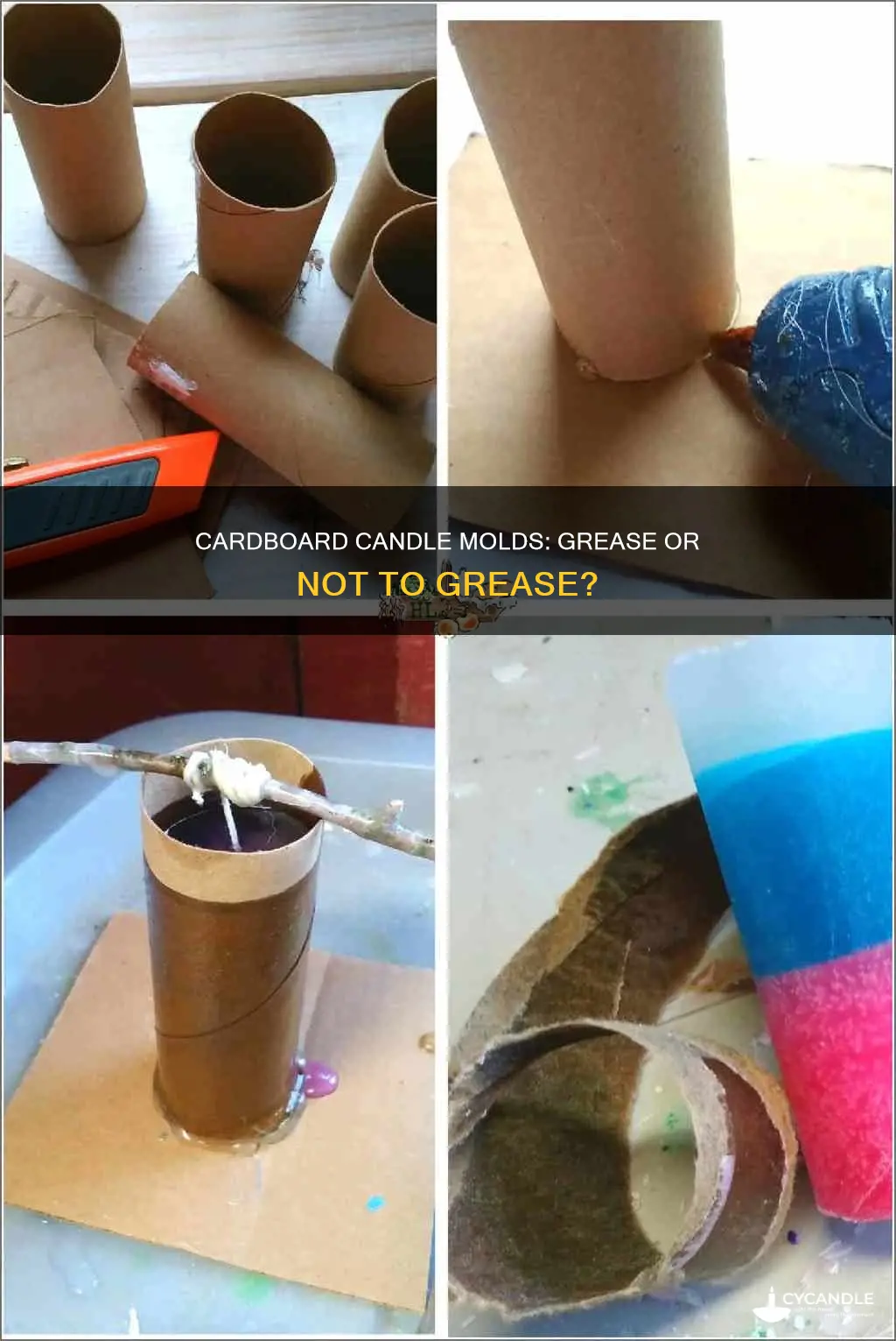 do need to grease cardboard candle mold